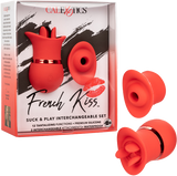 French Kiss Suck & Play Interchangeable Set – 12 Function Vibration and Suction Toy > Vibrators > Ladies > Clitoral Vibrators and Stimulators - Tophatter Daily Deals