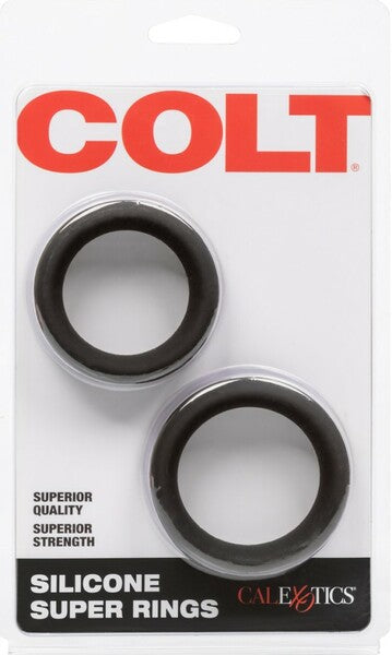 Colt Silicone Super Rings – Durable Stretchy Erection Enhancers Set of Two Rings > Cock Ring > Sets - Tophatter Daily Deals