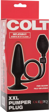 Colt XXL Pumper Plug Black Silicone Inflatable Anal Plug with Squeeze Bulb and Quick Release Valve > Anal Range > Tunnel and Stretchers - Tophatter Daily Deals