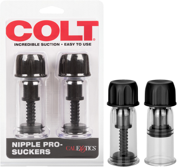 Colt Nipple Pro-Suckers (Black) – Adjustable Suction Nipple Clamps > Sex Toys > Nipple Suckers - Tophatter Daily Deals