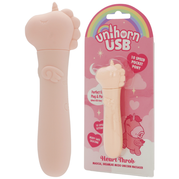 Unihorn Heart Throb (Pink) – Compact USB Rechargeable Bullet Vibrator with 10 Speeds > Sex Toys For Ladies > Clitoral Vibrators and Stimulators - Tophatter Daily Deals