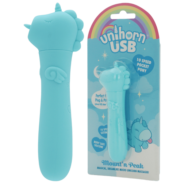 Karma Lilac Unihorn USB (Blue) – Compact Rechargeable Silicone Vibrating Bullet > Vibrators > Ladies > Clitoral Vibrators and Stimulators - Tophatter Daily Deals