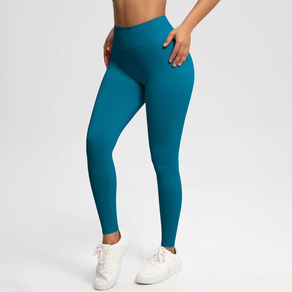 Ladies Sportswear For Indoor Outdoor Leggings Peacock Green Leggings - Tophatter Daily Deals