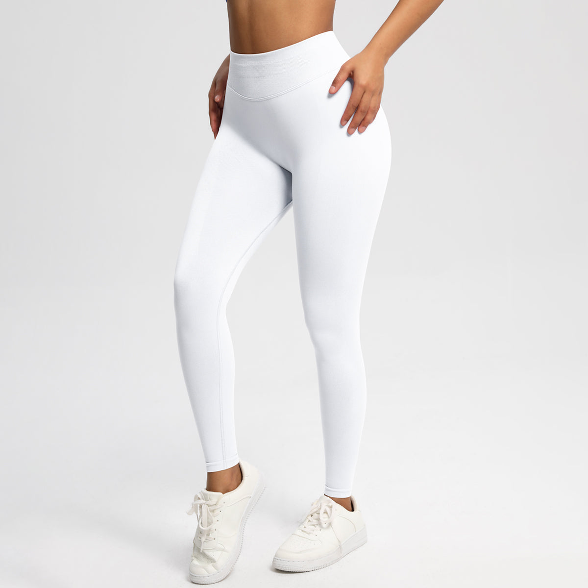 Ladies Sportswear For Indoor Outdoor Leggings White Leggings - Tophatter Daily Deals