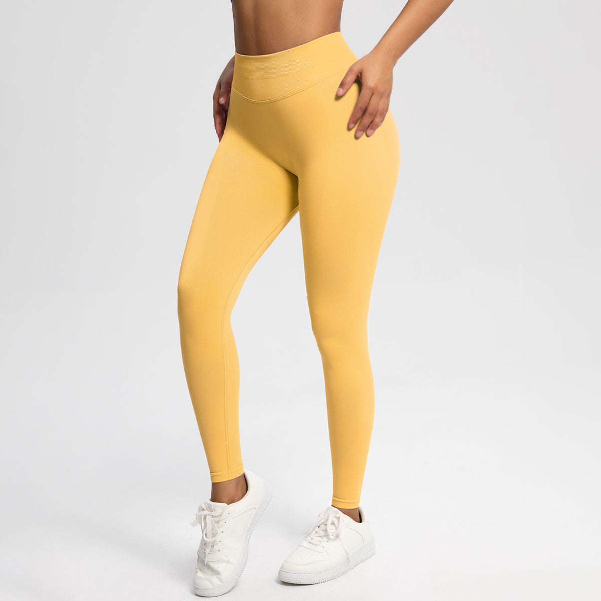 Ladies Sportswear For Indoor Outdoor Leggings Yellow Leggings - Tophatter Daily Deals