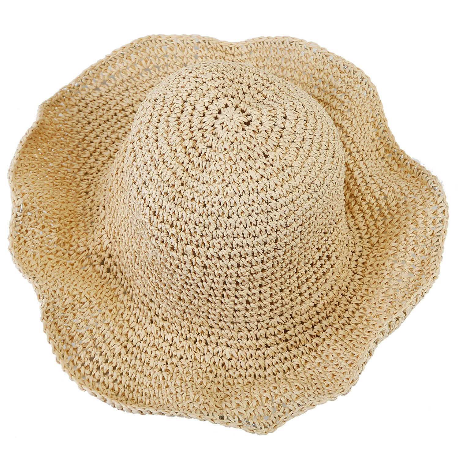 Ladies Summer Sun Hat Beige Hats - Tophatter Daily Deals