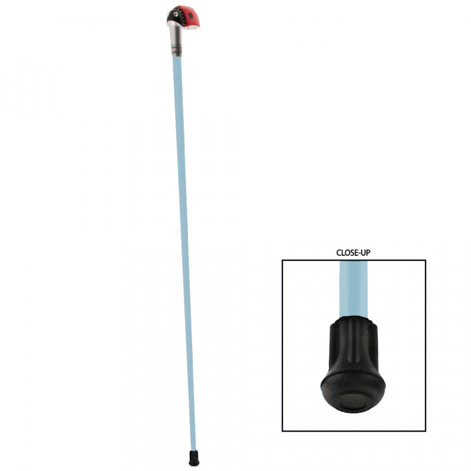 Lady Bug Lola Signature Carbon Fiber Walking Cane - 1 Sky Blue Shaft Superlite Carbon Fiber Walking Canes - Tophatter Daily Deals