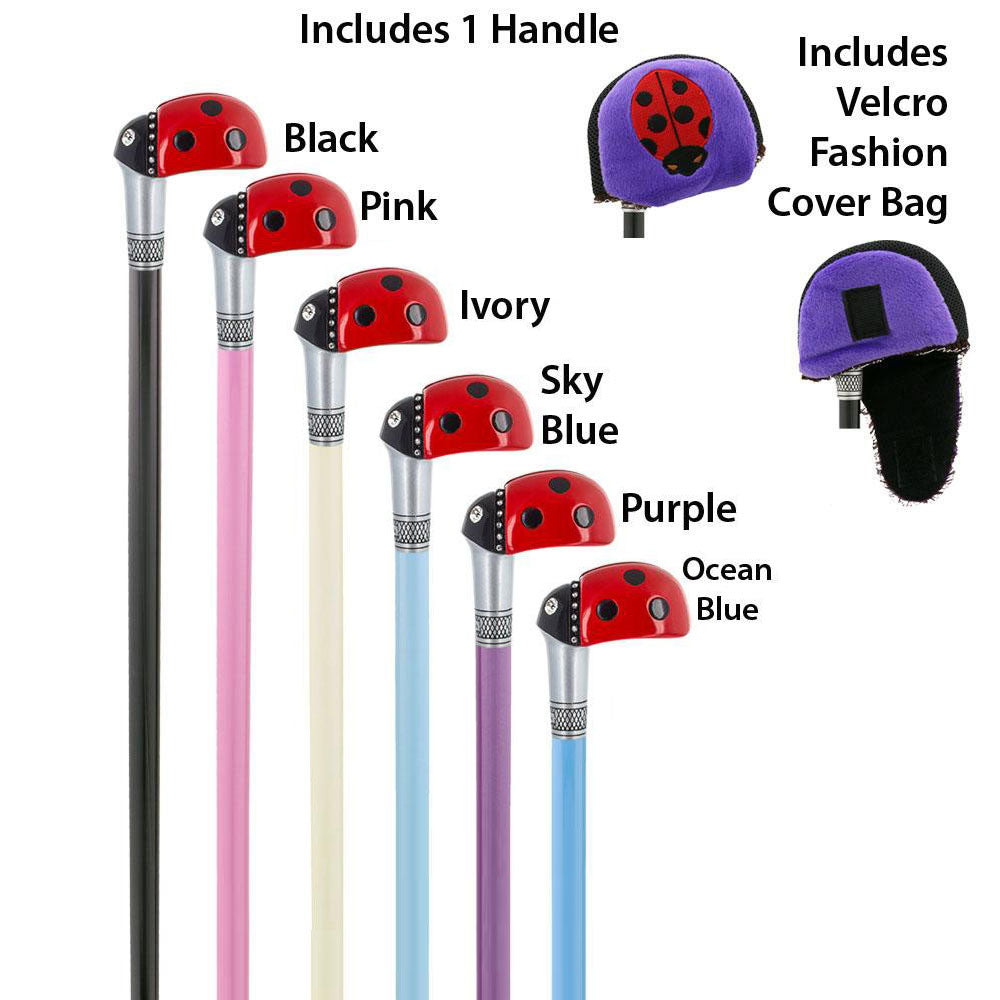 Ladybug Lola Signature 6-in-1 Ultimate Cane Kit with Travel Storage Bag Superlite Carbon Fiber Walking Canes - Tophatter Daily Deals