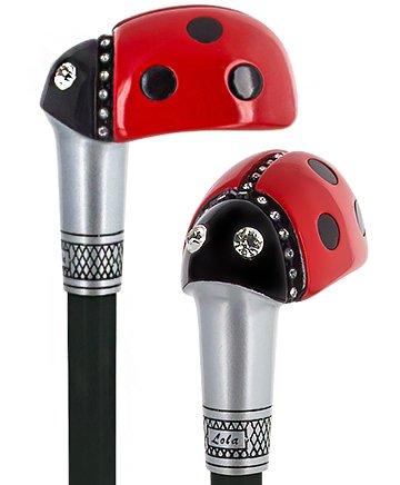 Lady Bug Lola Signature Carbon Fiber Walking Cane - 1 Black Shaft Superlite Carbon Fiber Walking Canes - Tophatter Daily Deals