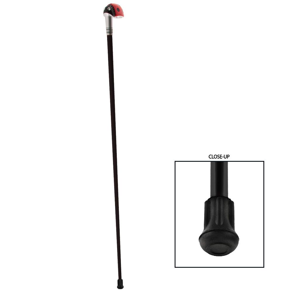 Lady Bug Lola Signature Carbon Fiber Walking Cane - 1 Black Shaft Superlite Carbon Fiber Walking Canes - Tophatter Daily Deals