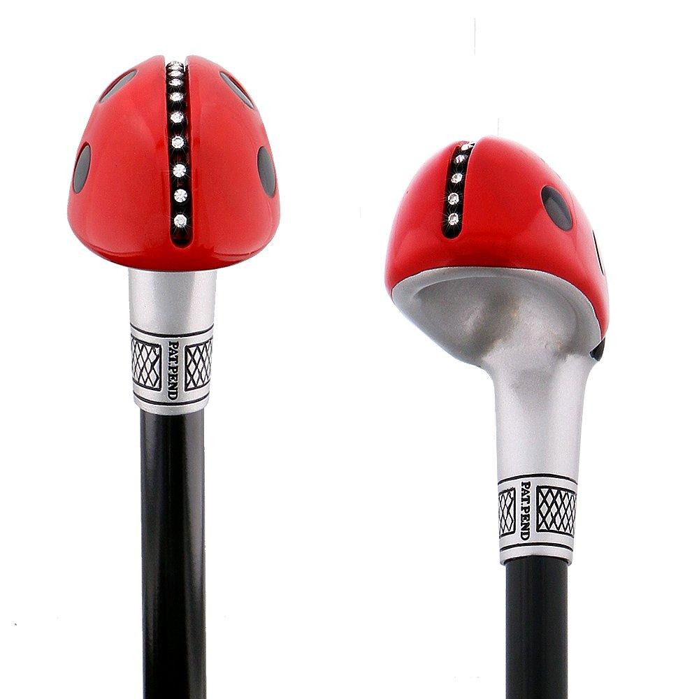 Lady Bug Lola Signature - 2 Shaft Deluxe Kit - Carbon Fiber Walking Cane in Black, & Your Choice Superlite Carbon Fiber Walking Canes - Tophatter Daily Deals