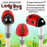 Lady Bug Lola Signature Carbon Fiber Walking Cane - 1 Ivory Shaft Superlite Carbon Fiber Walking Canes - Tophatter Daily Deals