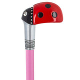 Lady Bug Lola Signature Carbon Fiber Walking Cane - 1 Pink Shaft Superlite Carbon Fiber Walking Canes - Tophatter Daily Deals