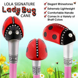 Lady Bug Lola Signature Carbon Fiber Walking Cane - 1 Pink Shaft Superlite Carbon Fiber Walking Canes - Tophatter Daily Deals
