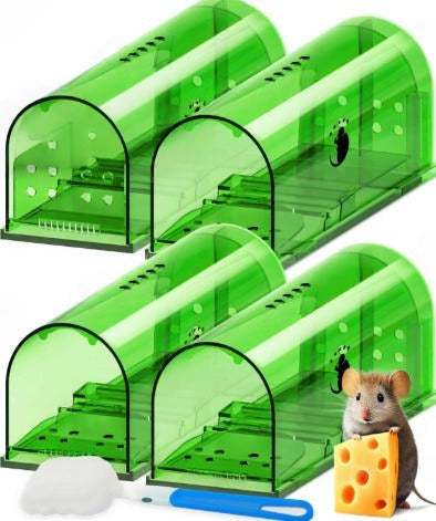 Mouse Traps 4 Pack Humane Live Capture Fall 2025 No Touch - Tophatter Daily Deals