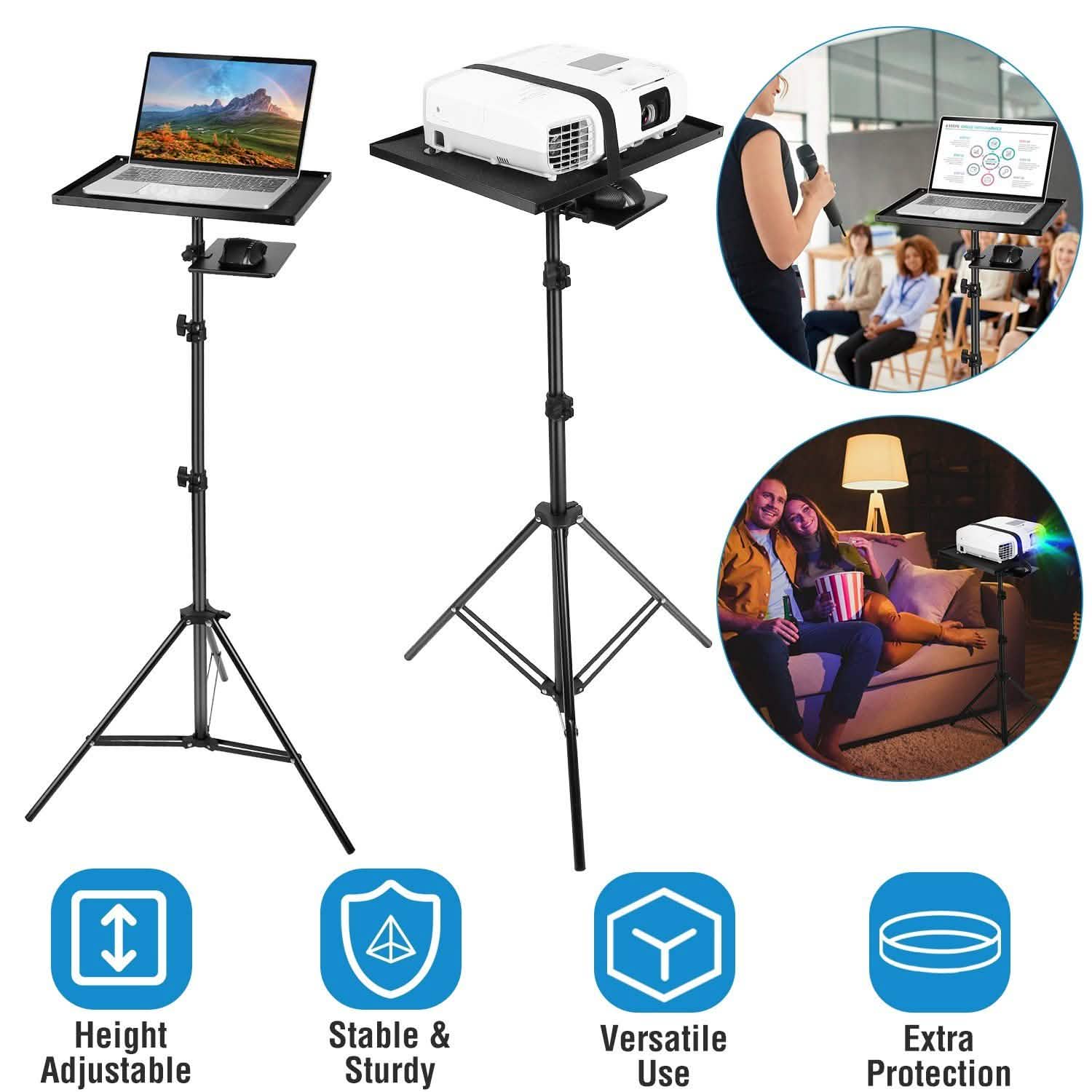 Laptop Projector Tripod Stand Adjustable Height Computer Accessories - Tophatter Daily Deals