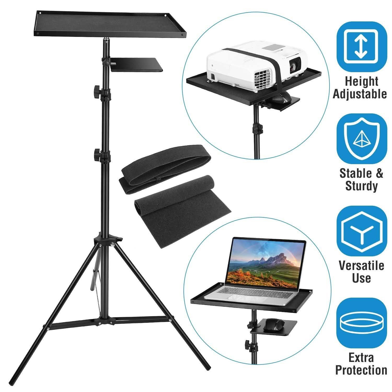 Laptop Projector Tripod Stand Adjustable Height Computer Accessories - Tophatter Daily Deals