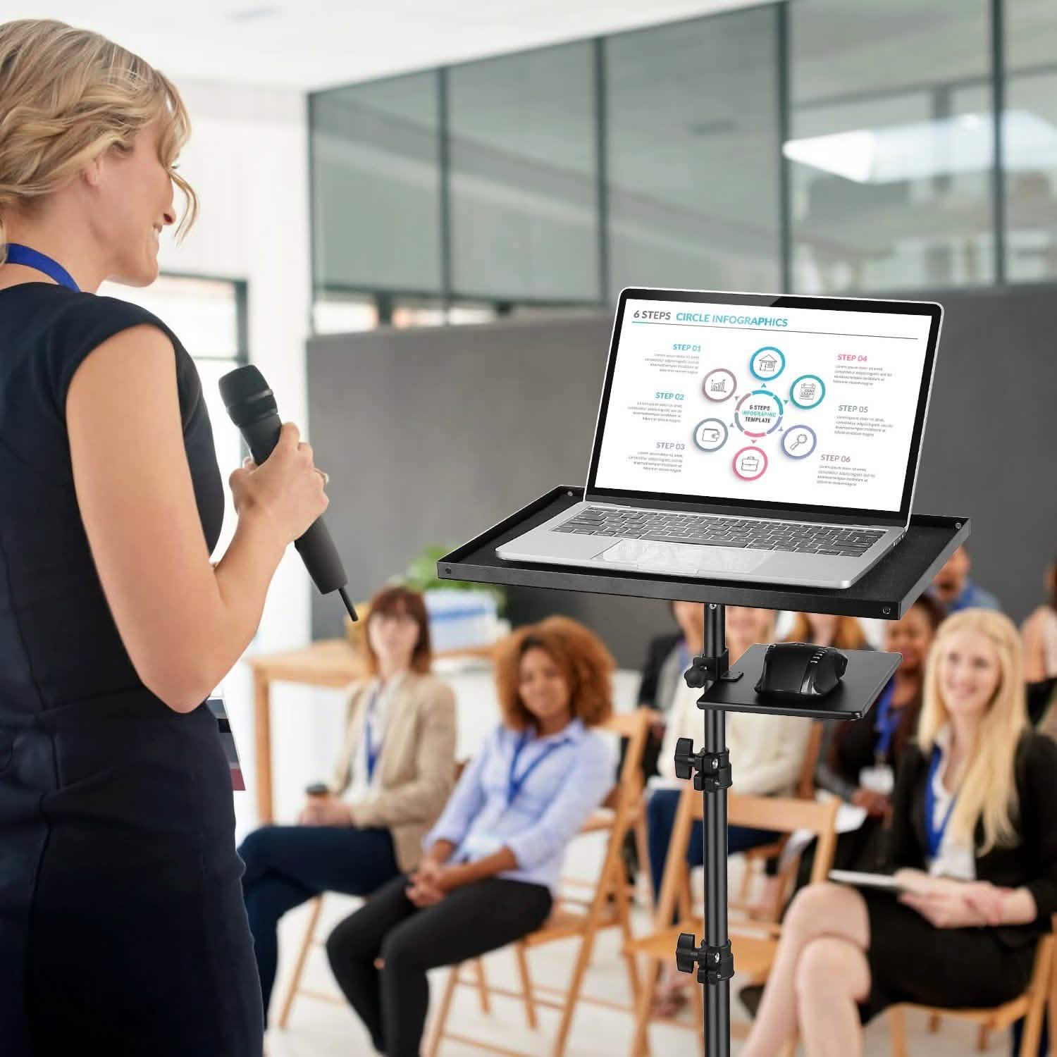 Laptop Projector Tripod Stand Adjustable Height Computer Accessories - Tophatter Daily Deals