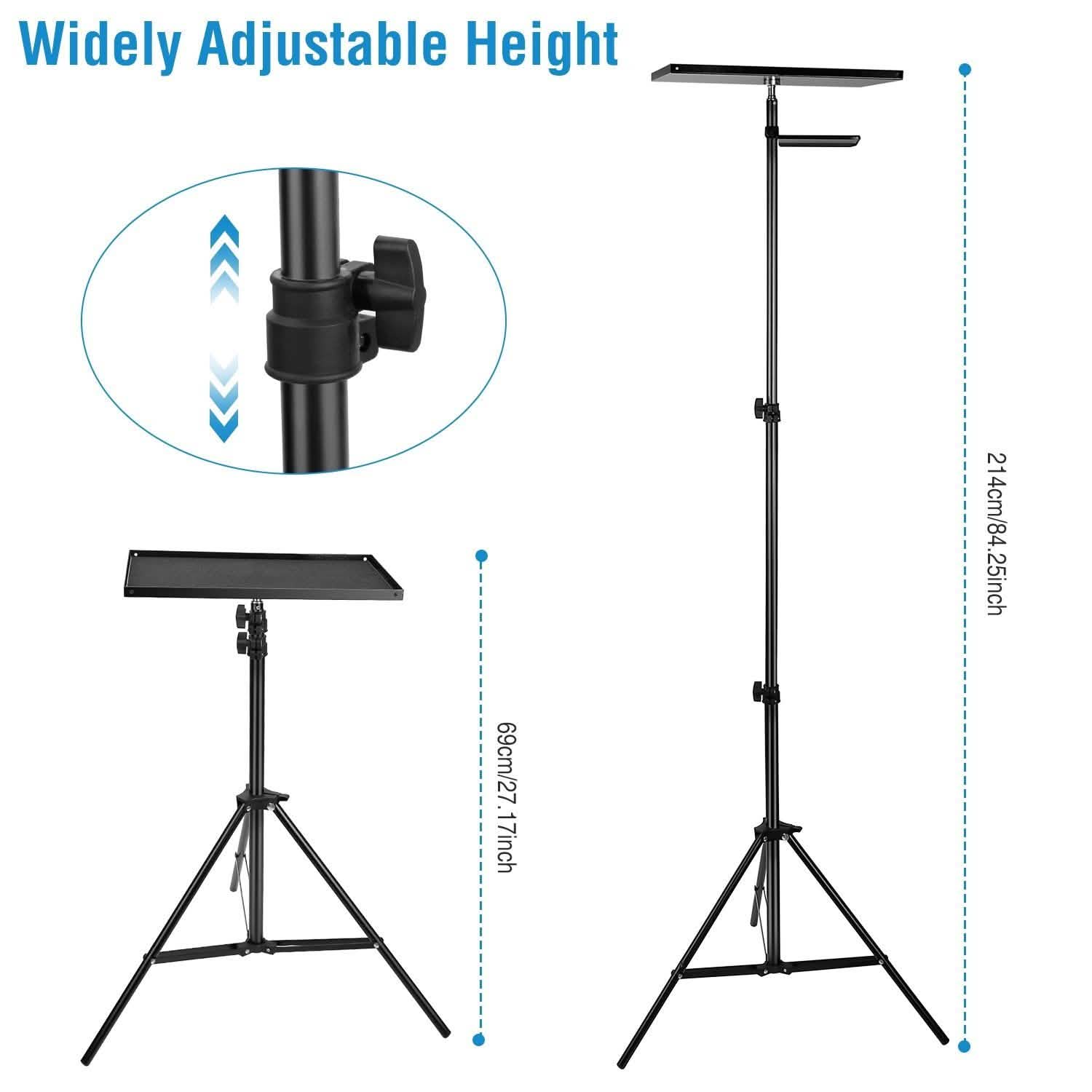 Laptop Projector Tripod Stand Adjustable Height Computer Accessories - Tophatter Daily Deals