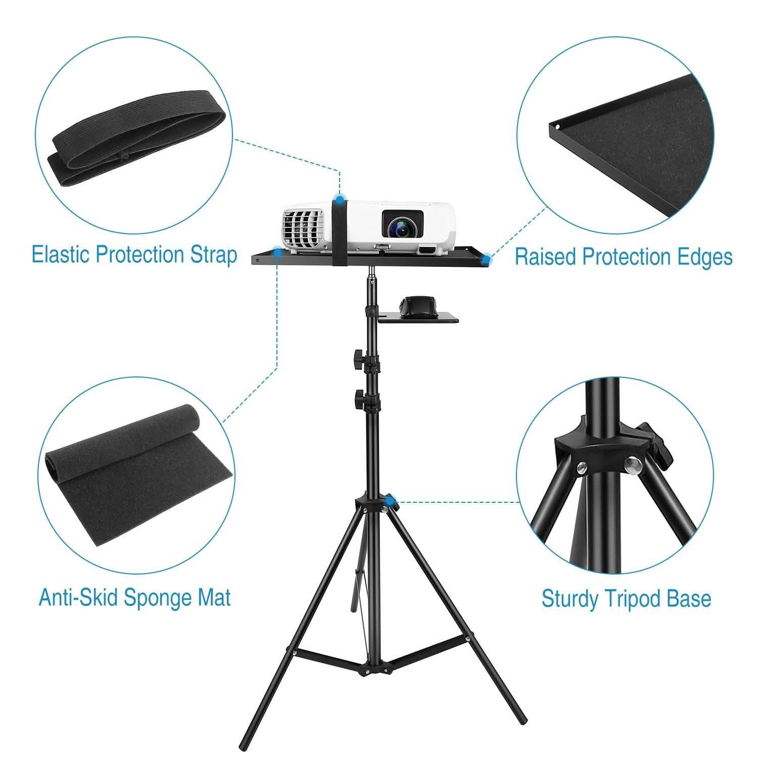Laptop Projector Tripod Stand Adjustable Height Computer Accessories - Tophatter Daily Deals