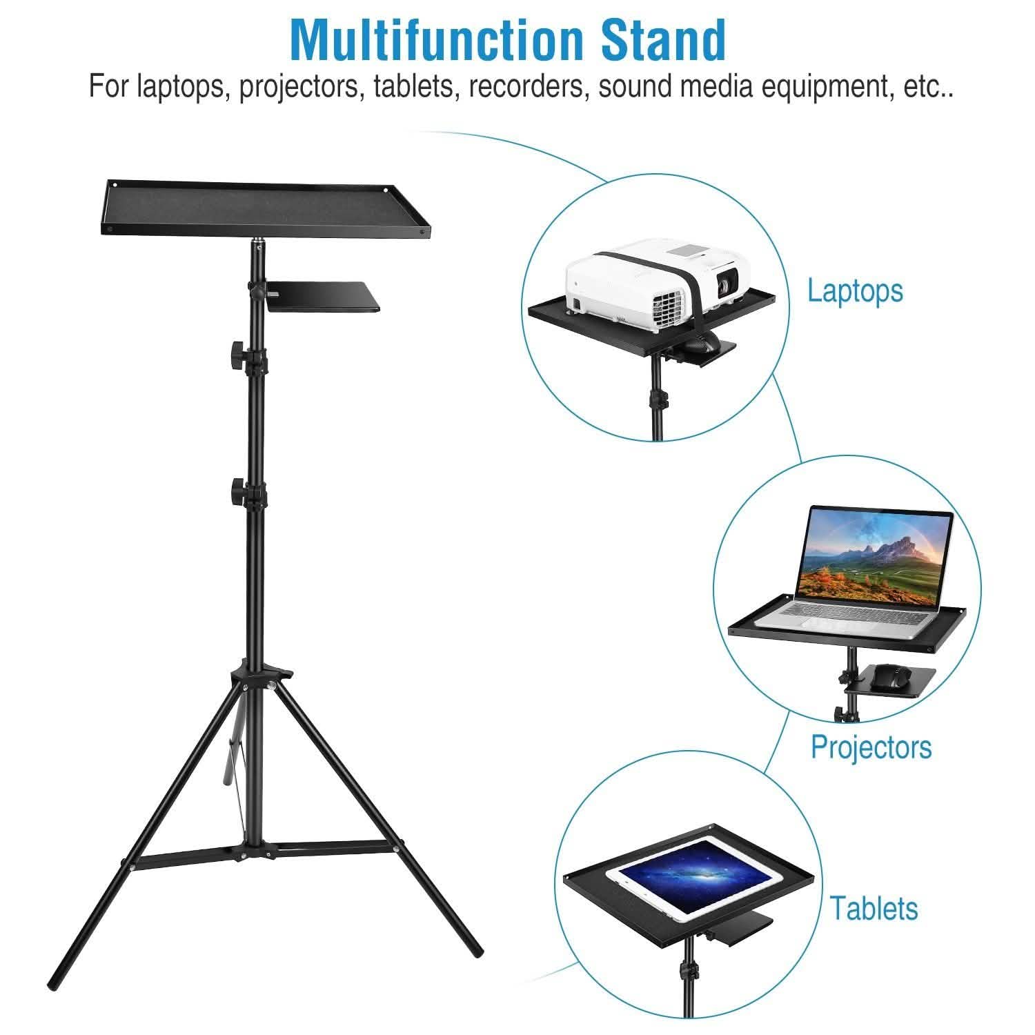 Laptop Projector Tripod Stand Adjustable Height Computer Accessories - Tophatter Daily Deals