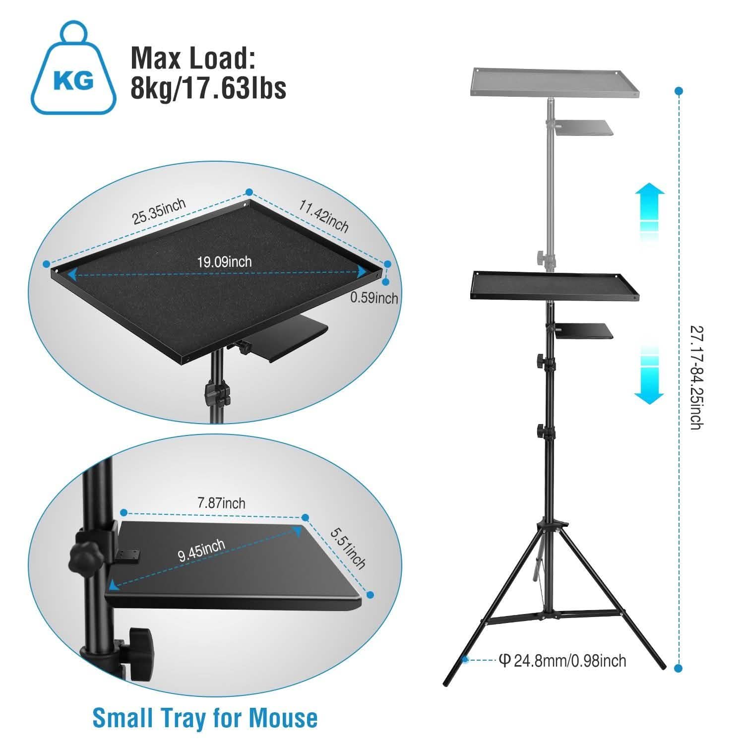 Laptop Projector Tripod Stand Adjustable Height Computer Accessories - Tophatter Daily Deals