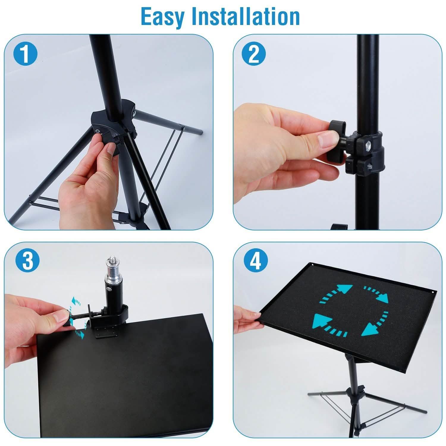 Laptop Projector Tripod Stand Adjustable Height Computer Accessories - Tophatter Daily Deals