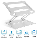 Laptop Stand Aluminum Angle Adjustable Computer Holder Riser Heat Vent Computer Accessories - Tophatter Daily Deals