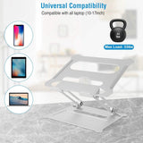 Laptop Stand Aluminum Angle Adjustable Computer Holder Riser Heat Vent Computer Accessories - Tophatter Daily Deals