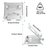 Laptop Stand Aluminum Angle Adjustable Computer Holder Riser Heat Vent Computer Accessories - Tophatter Daily Deals