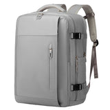 15.6 Laptop USB Charge Travel Backpack Grey Bag - Tophatter Daily Deals