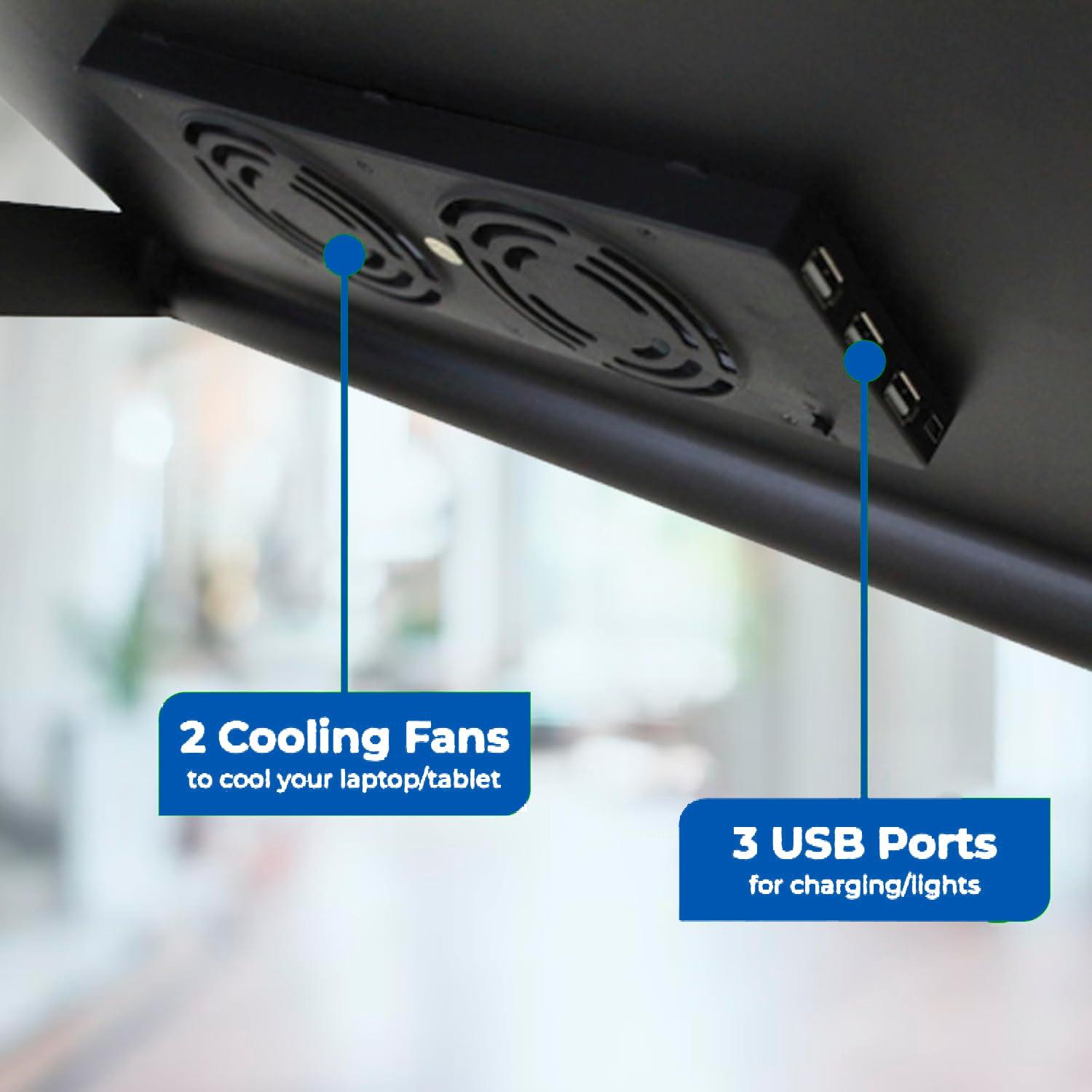 Laptop Stands Portable - Folding Laptop Desk Table Bed Adjustable Portable Stand Tray Furniture With Fan Accessories - Tophatter Daily Deals