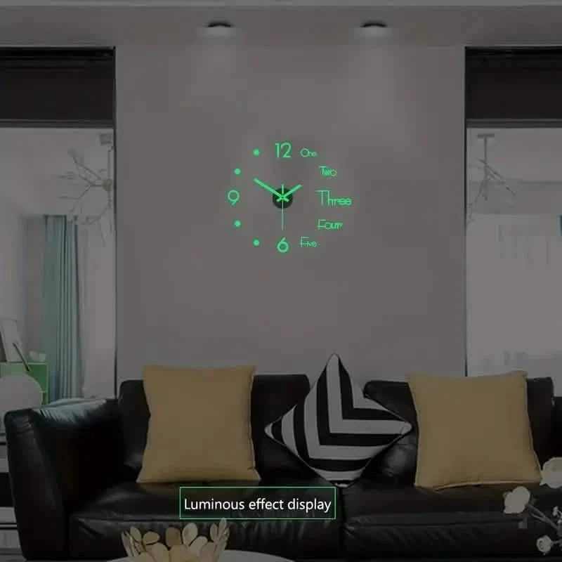 Large 3D Frameless Wall Clock Stickers School, Office & Art Supplies - Tophatter Daily Deals
