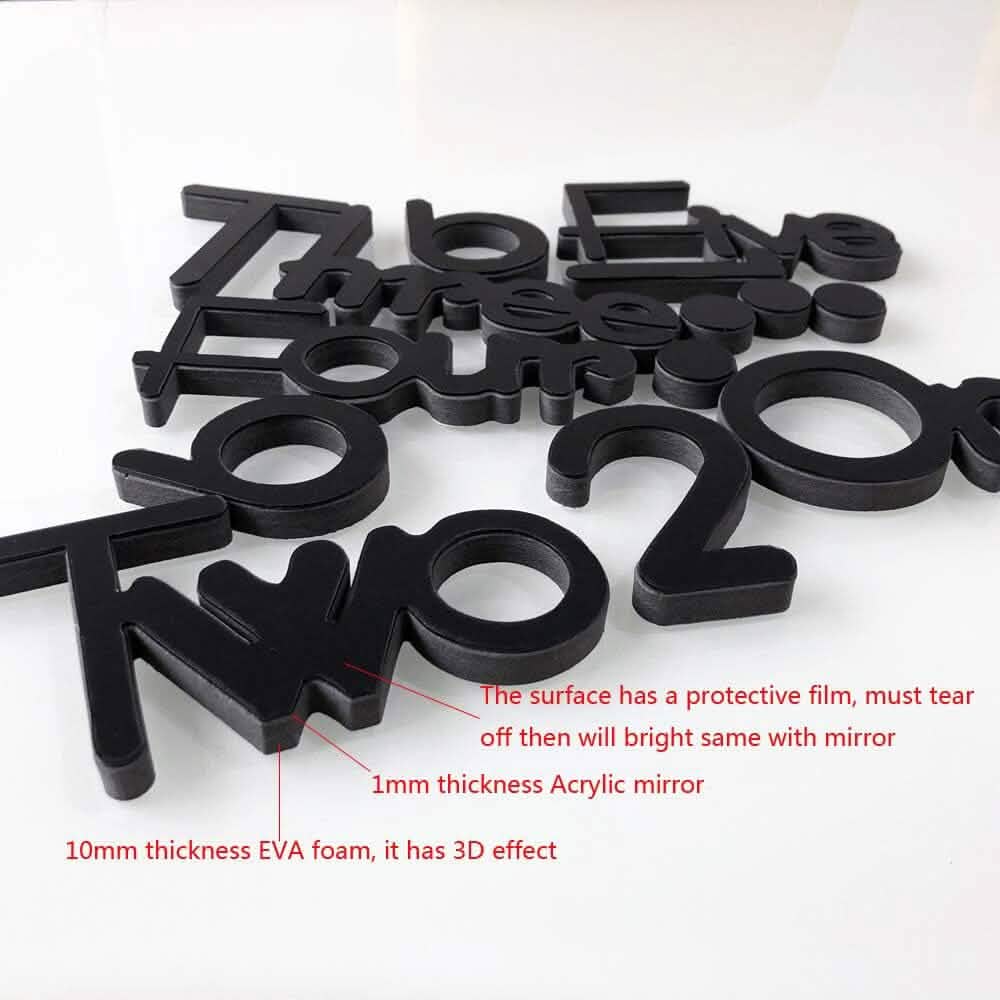 Large 3D Frameless Wall Clock Stickers School, Office & Art Supplies - Tophatter Daily Deals