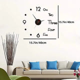 Large 3D Frameless Wall Clock Stickers School, Office & Art Supplies - Tophatter Daily Deals