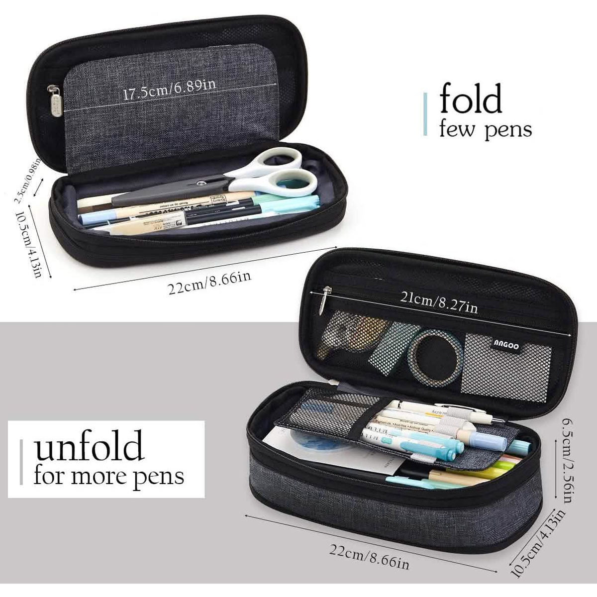 Large Capacity Pencil Case Storage Bag School, Office & Art Supplies - Tophatter Daily Deals