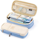 Large Capacity Pencil Case Storage Bag Light Blue School, Office & Art Supplies - Tophatter Daily Deals
