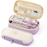 Large Capacity Pencil Case Storage Bag Purple School, Office & Art Supplies - Tophatter Daily Deals