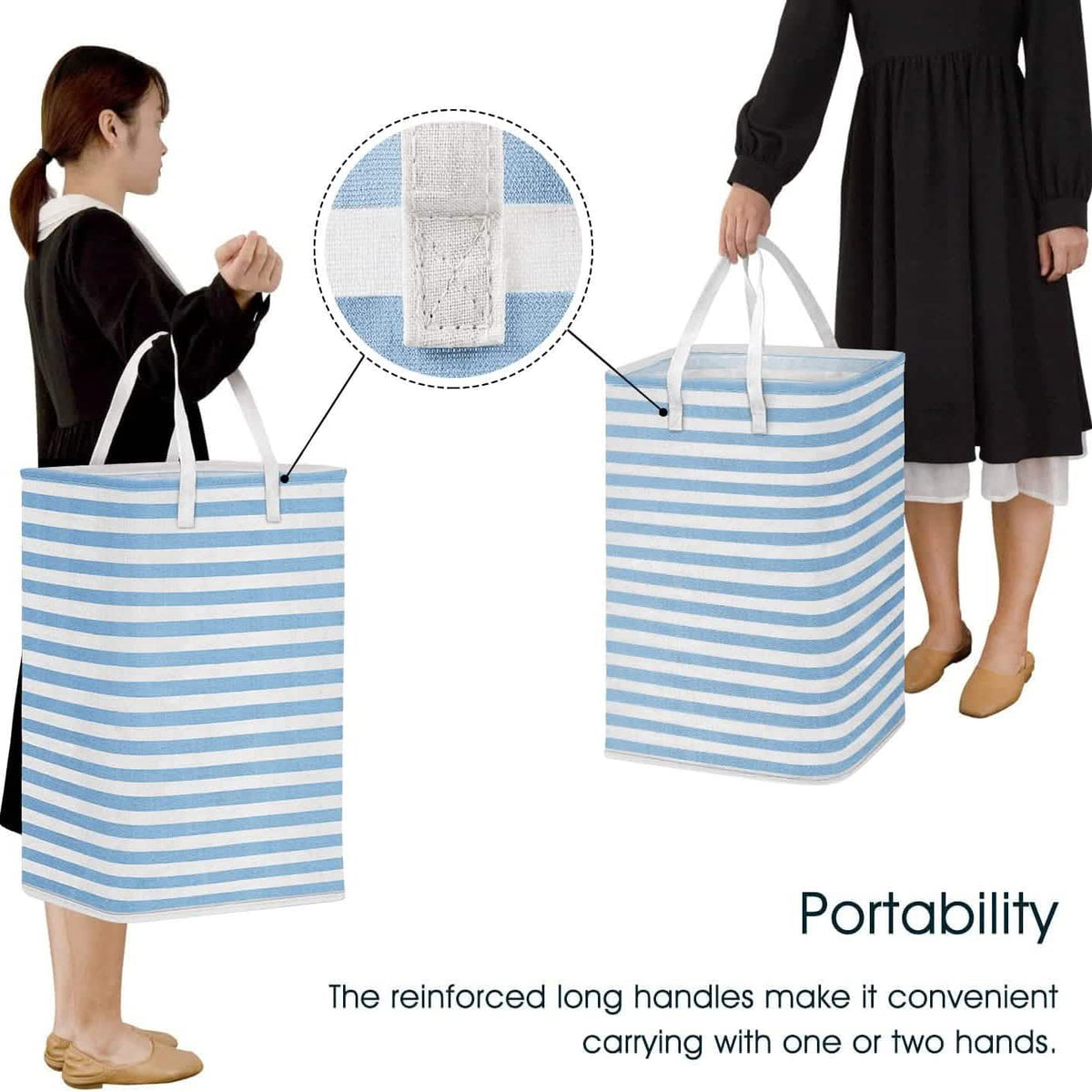 Large Foldable Tall Laundry Basket Storage Basket Storage & Organization - Tophatter Daily Deals