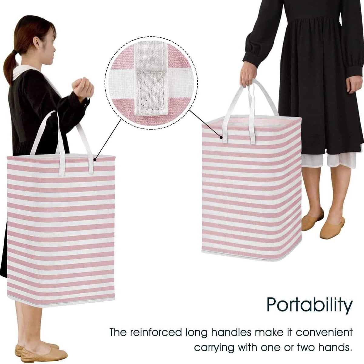 Large Foldable Tall Laundry Basket Storage Basket Storage & Organization - Tophatter Daily Deals