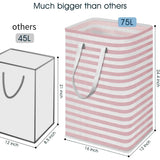 Large Foldable Tall Laundry Basket Storage Basket Storage & Organization - Tophatter Daily Deals