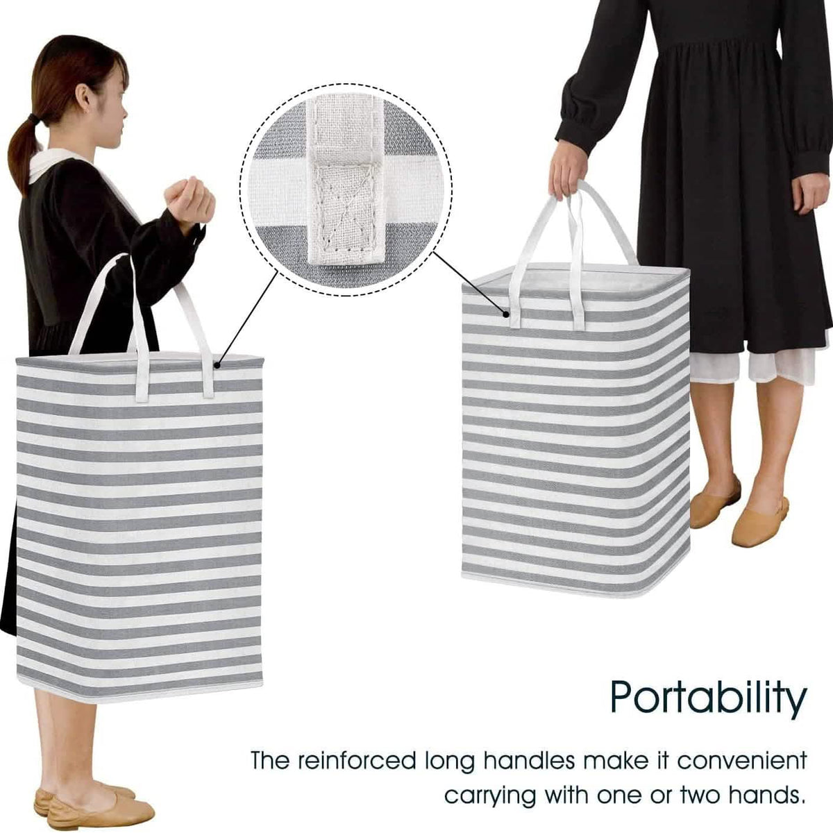 Large Foldable Tall Laundry Basket Storage Basket Storage & Organization - Tophatter Daily Deals