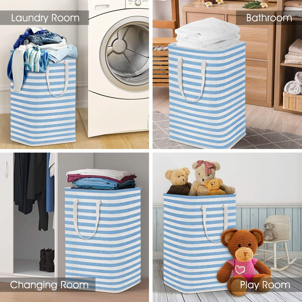 Large Foldable Tall Laundry Basket Storage Basket Storage & Organization - Tophatter Daily Deals