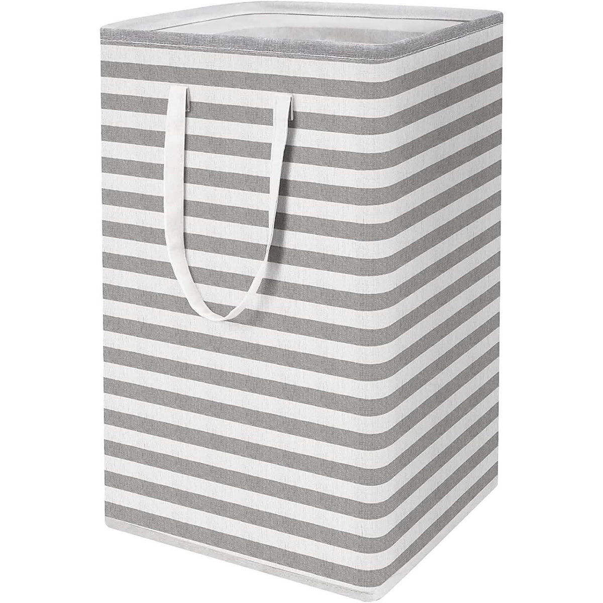 Large Foldable Tall Laundry Basket Storage Basket Gray Storage & Organization - Tophatter Daily Deals