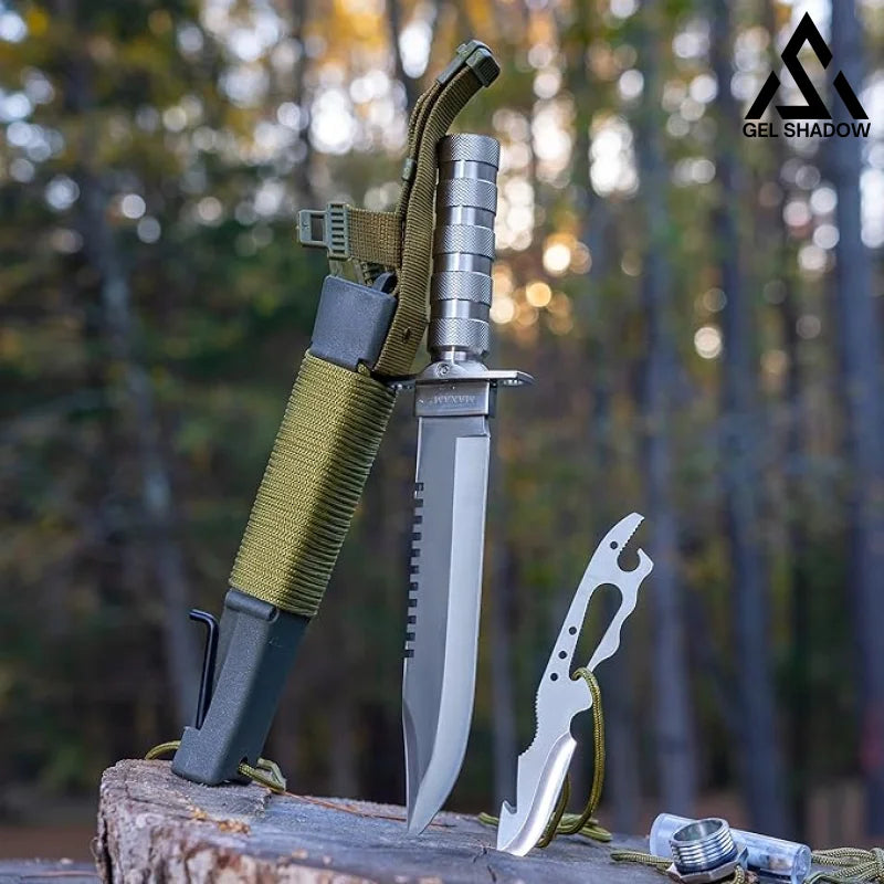 Large Hunting Knife Bowie Sharp Fixed Blade Camping Military Outdoor Survival Set-GS87 KNIVES - Tophatter Daily Deals