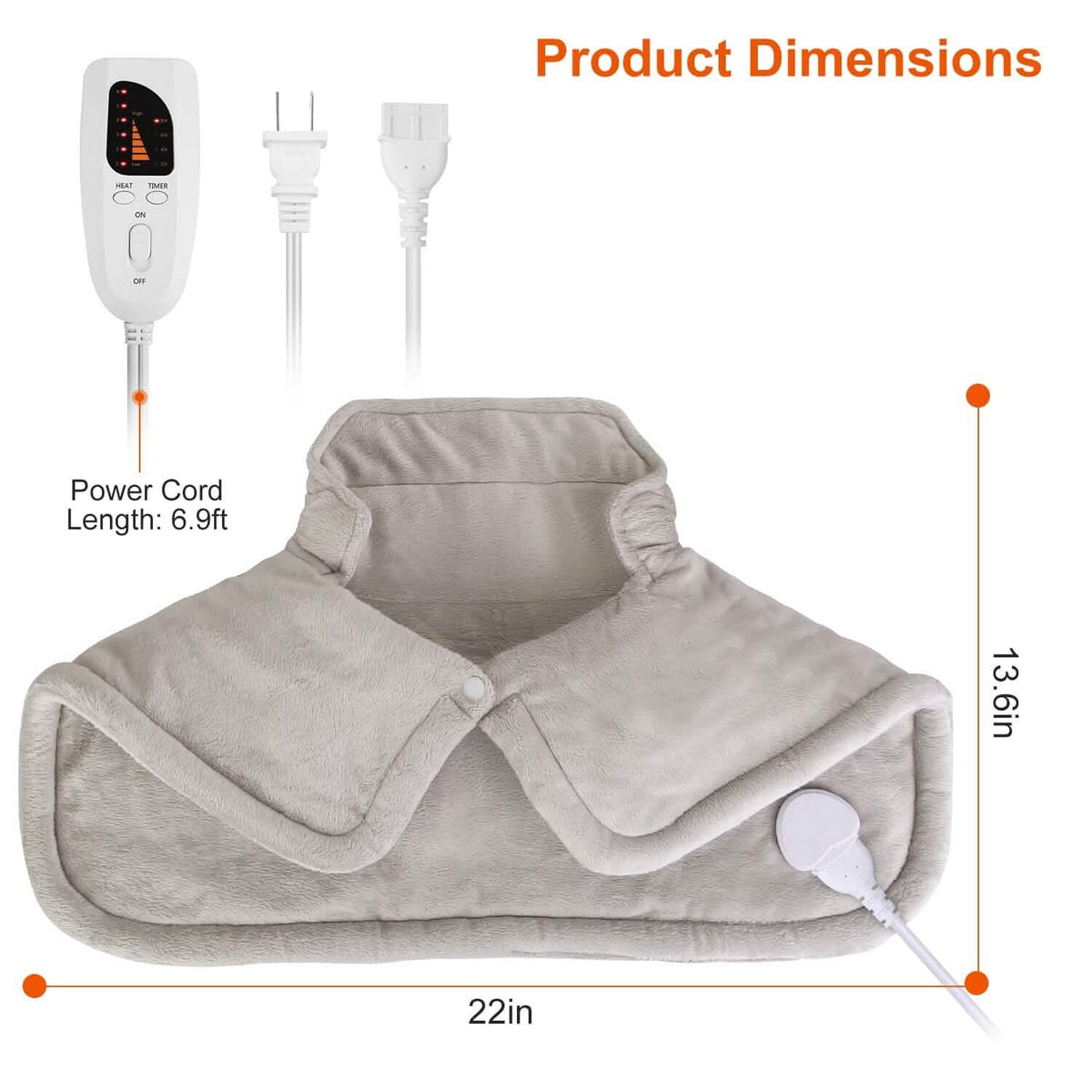 Large Weighted Heating Pad for Neck and Shoulders Health & Wellness - Tophatter Daily Deals