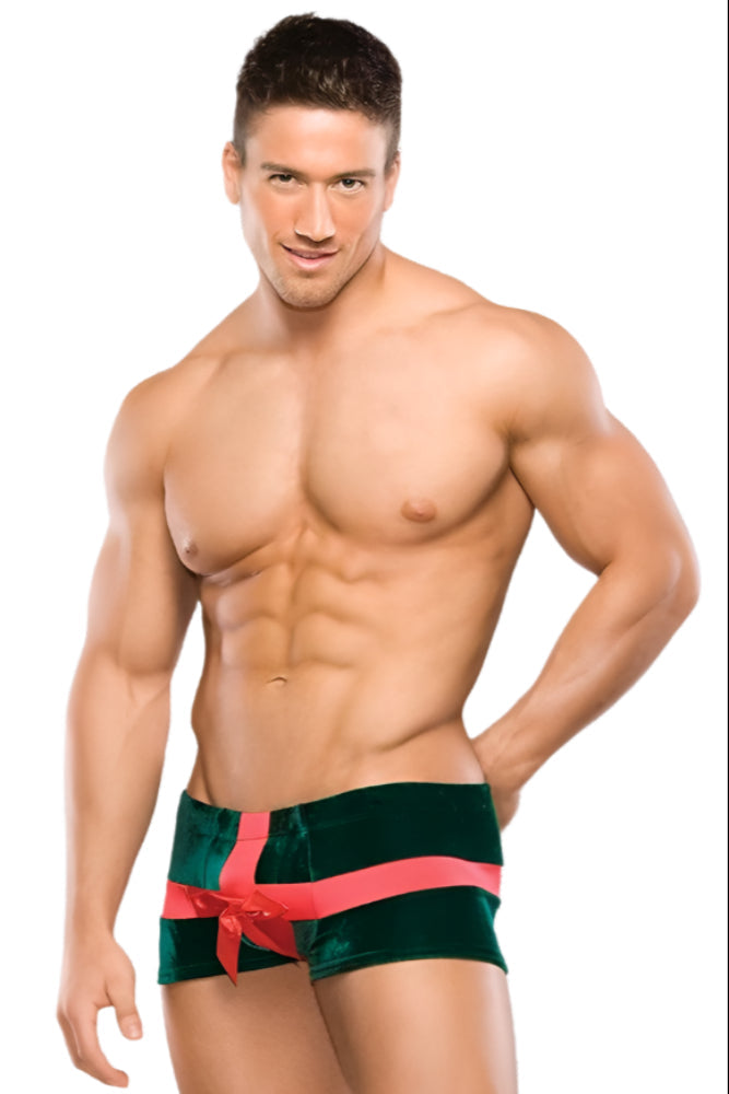 Coquette - N3045 - Present Boxer Brief - Green/Red Green Lingerie - Tophatter Daily Deals
