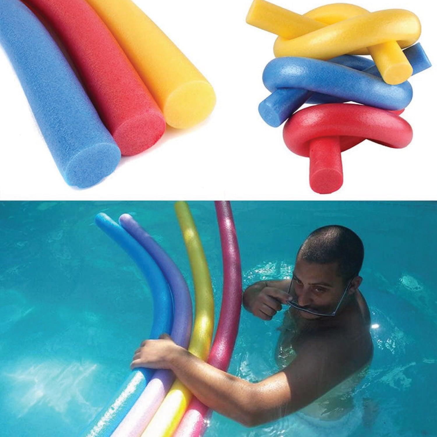 Foam Swimming Pool Noodle - 3x Swimming Pool Noodle Stick Water Float Aid Strip Blue or Red 2x Swimming Pool Noodle Summer & Swimming - Tophatter Daily Deals