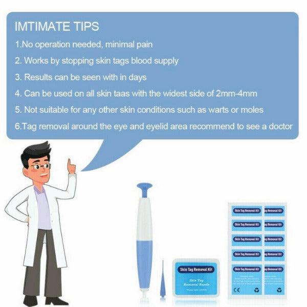 Skin Tag Removal Kit - Natural Painless Auto SKIN TAG Removal Skin tag bands Remover Device Personal Care - Tophatter Daily Deals