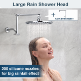Bright Showers Waterfall Shower Head with Adjustable Angle and Anti-clogging Silicone Nozzles,9 inch Home Improvement - Tophatter Daily Deals